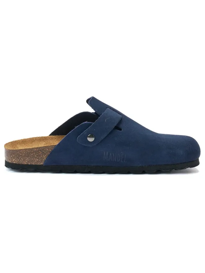 Leder-Clogs "Noe" in Dunkelblau>Mandel Online
