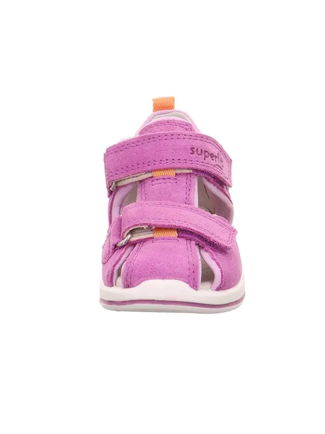 Leder-Halbsandalen "Boomerang" in Lila/ Rosa>superfit New