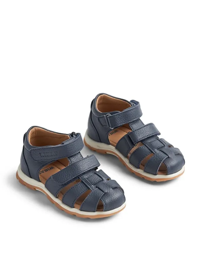 Wheat Sandalen^Leder-Halbsandalen "Frei" in Dunkelblau