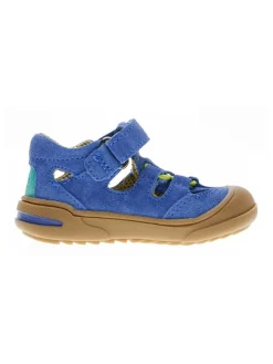 Leder-Halbsandalen in Blau><noscript><img width=