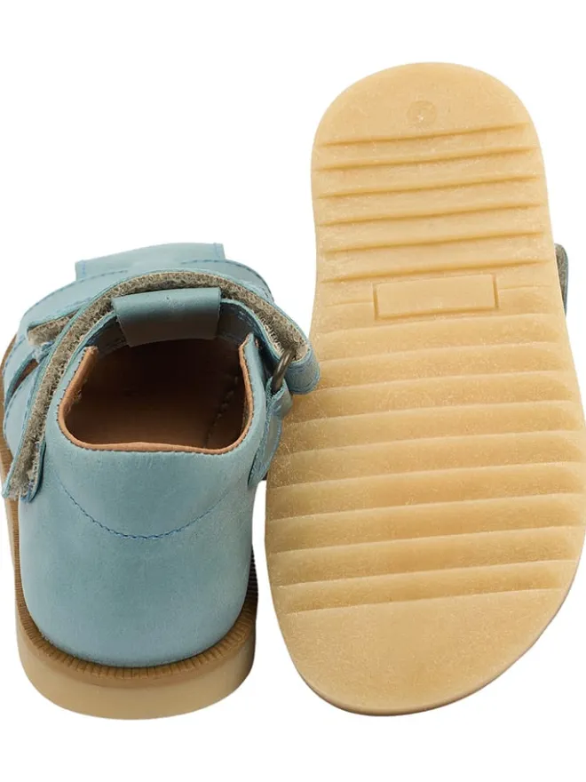 POM POM Sandalen·Halbsandalen^Leder-Halbsandalen in Blau