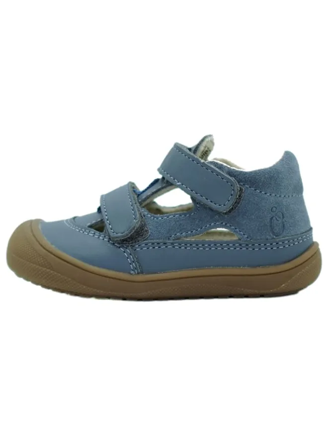 Leder-Halbsandalen in Blau>lamino New