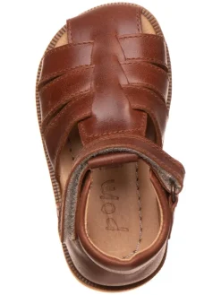 Leder-Halbsandalen in Braun><noscript><img width=