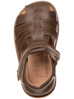 Leder-Halbsandalen in Braun><noscript><img width=