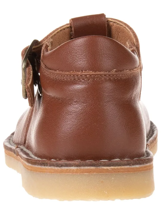 Leder-Halbsandalen in Braun>kmins Clearance