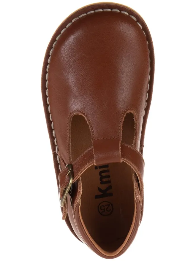 Leder-Halbsandalen in Braun>kmins Clearance