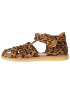Leder-Halbsandalen in Braun>POM POM Best