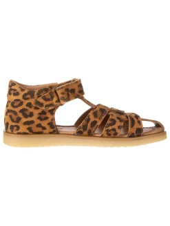 Leder-Halbsandalen in Braun>POM POM Best