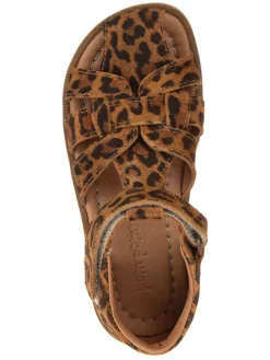 Leder-Halbsandalen in Braun><noscript><img width=