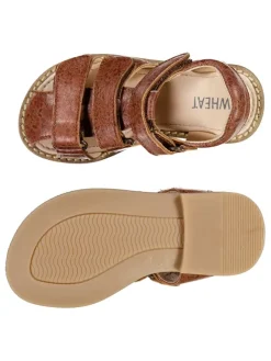 Leder-Halbsandalen in Braun><noscript><img width=