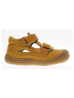 Leder-Halbsandalen in Camel><noscript><img width=