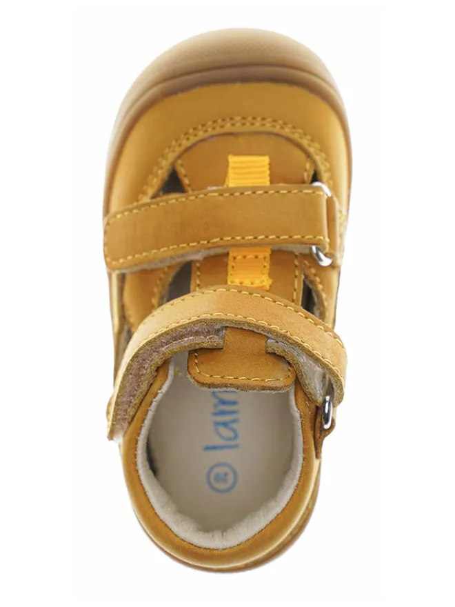 Leder-Halbsandalen in Camel>lamino Online