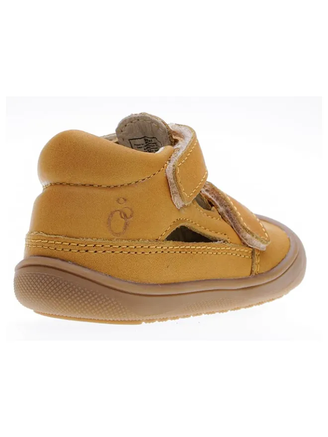 Leder-Halbsandalen in Camel>lamino Online