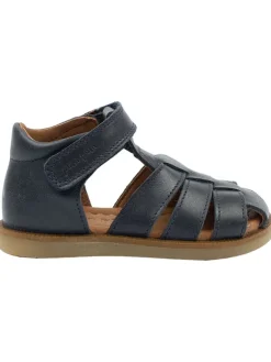 Leder-Halbsandalen in Dunkelblau>POM POM Hot