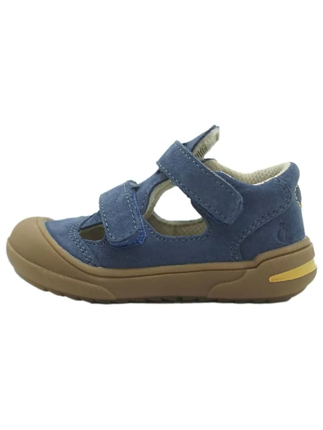 Leder-Halbsandalen in Dunkelblau>lamino Best