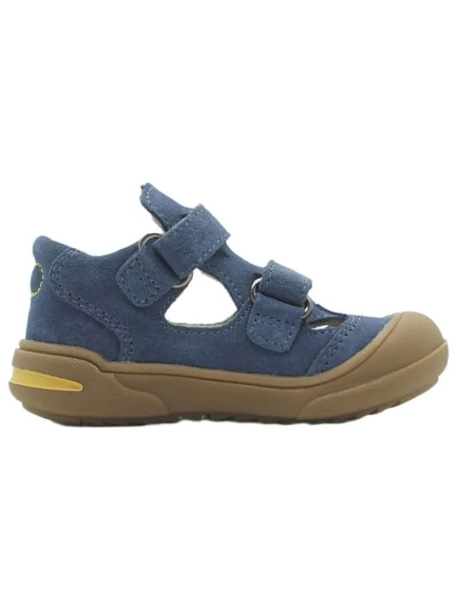 Leder-Halbsandalen in Dunkelblau>lamino Best