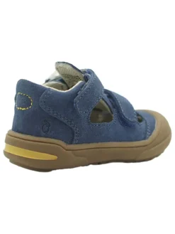 Leder-Halbsandalen in Dunkelblau><noscript><img width=