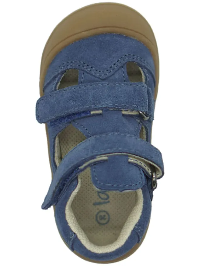Leder-Halbsandalen in Dunkelblau>lamino Best