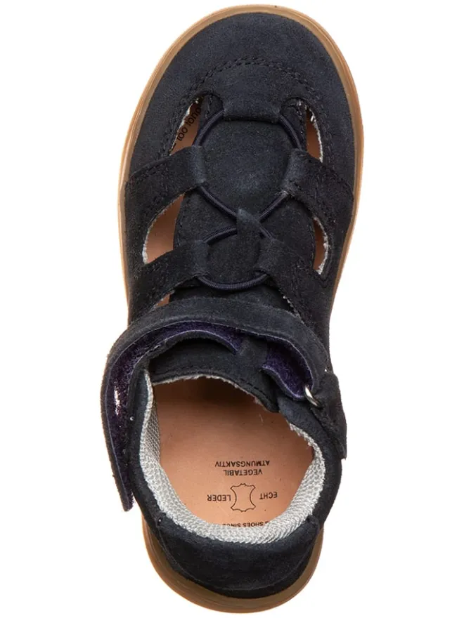 Leder-Halbsandalen in Dunkelblau>Richter Shoes New