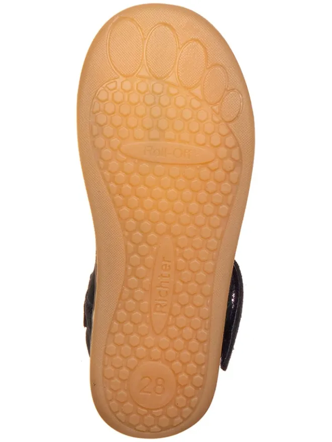 Leder-Halbsandalen in Dunkelblau>Richter Shoes New