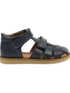 Leder-Halbsandalen in Dunkelblau>POM POM Outlet