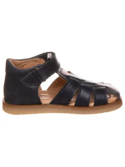 Leder-Halbsandalen in Dunkelblau>POM POM New