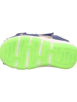 Leder-Halbsandalen in Dunkelblau/ Grün><noscript><img width=