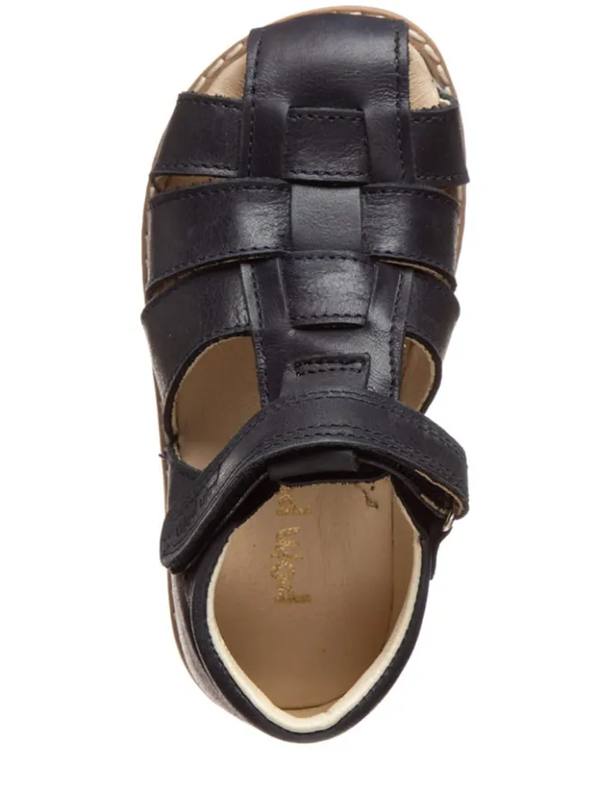 Leder-Halbsandalen in Dunkelblau>POM POM Online