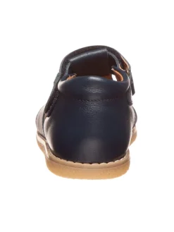 Leder-Halbsandalen in Dunkelblau><noscript><img width=