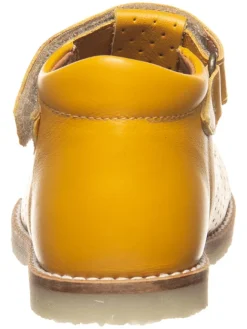 Leder-Halbsandalen in Gelb><noscript><img width=