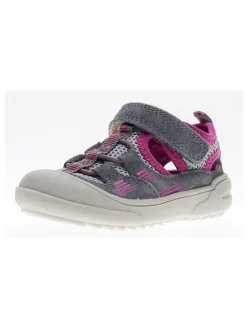 Leder-Halbsandalen in Grau>lamino New