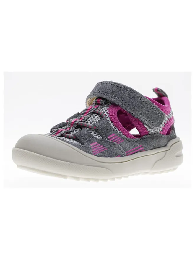 Leder-Halbsandalen in Grau>lamino New