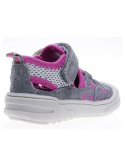 Leder-Halbsandalen in Grau><noscript><img width=