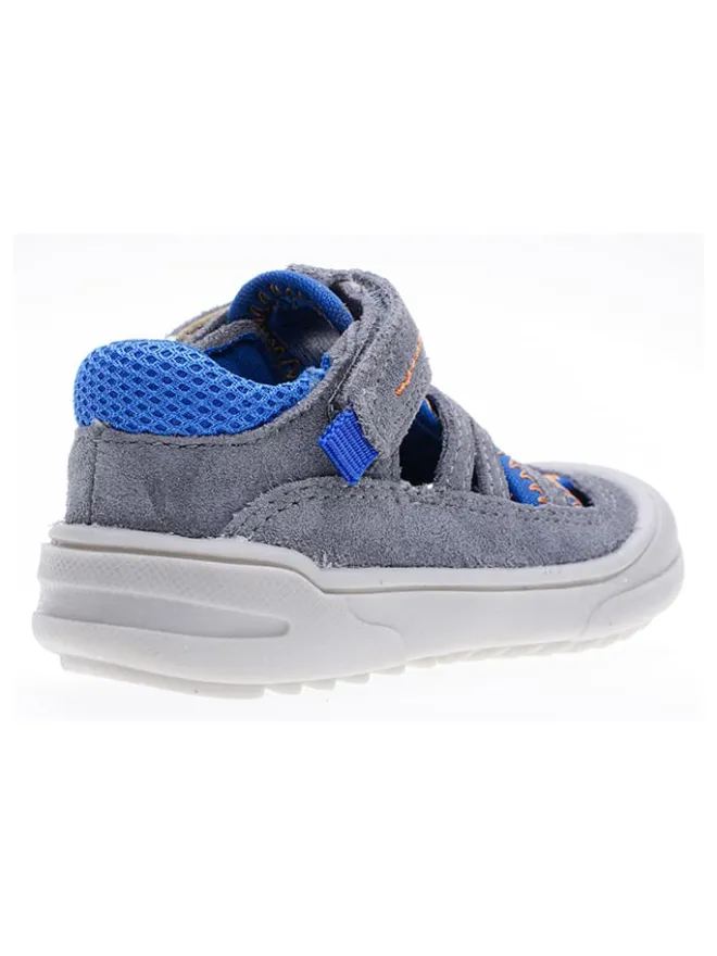Leder-Halbsandalen in Grau>lamino Hot