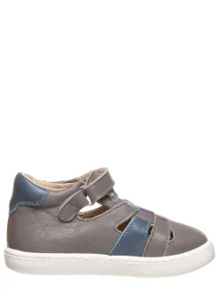 kmins Sandalen^Leder-Halbsandalen in Grau