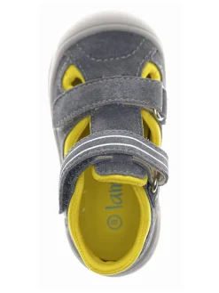 Leder-Halbsandalen in Grau><noscript><img width=