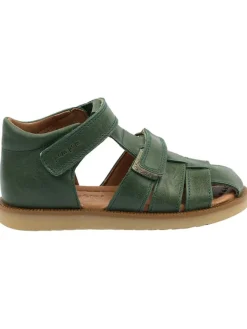 Leder-Halbsandalen in Grün>POM POM Hot