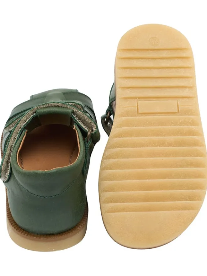 Leder-Halbsandalen in Grün>POM POM Hot