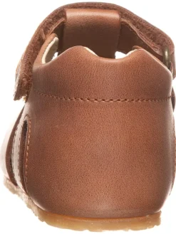 Leder-Halbsandalen in Hellbraun><noscript><img width=