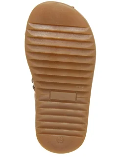 Leder-Halbsandalen in Hellbraun><noscript><img width=