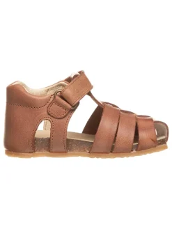 Naturino Sandalen^Leder-Halbsandalen in Hellbraun
