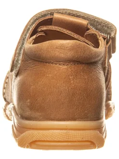 Leder-Halbsandalen in Hellbraun><noscript><img width=