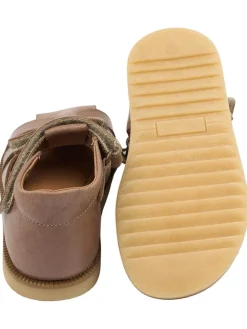 Leder-Halbsandalen in Hellbraun><noscript><img width=