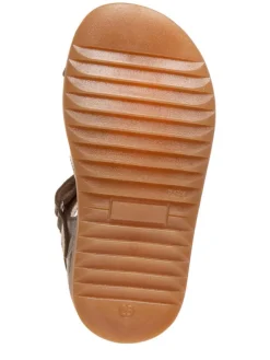 Leder-Halbsandalen in Khaki><noscript><img width=