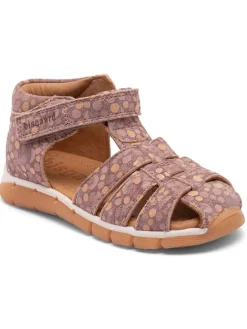 bisgaard Sandalen·Halbsandalen^Leder-Halbsandalen in Lila/ Orange