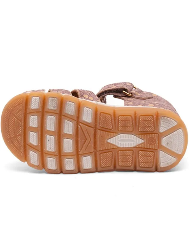 bisgaard Sandalen·Halbsandalen^Leder-Halbsandalen in Lila/ Orange