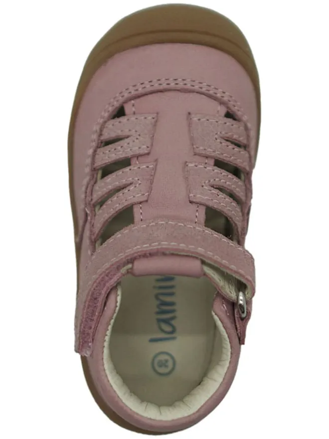 Leder-Halbsandalen in Rosa>lamino Clearance