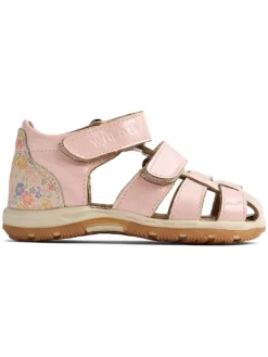 Leder-Halbsandalen in Rosa>Wheat