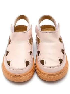 Leder-Halbsandalen in Rosa><noscript><img width=