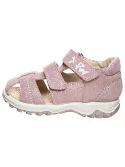 Leder-Halbsandalen in Rosa>lamino